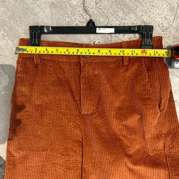 NWT-Grace & Mila Paris Dante Super High Rise Corduroy Flare Leg Pant Rust Small - Picture 6 of 9